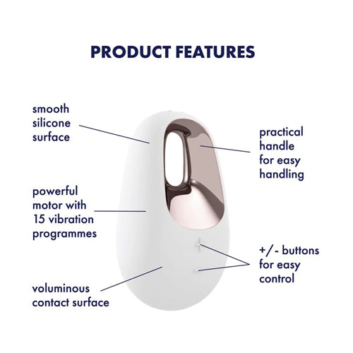 White Temptation Lay-On Vibrator