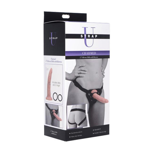 Strap U Charmed 7.5? Silicone Dildo with Harness