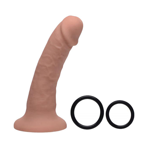 Strap U Seducer 7" Silicone Dildo with Harness