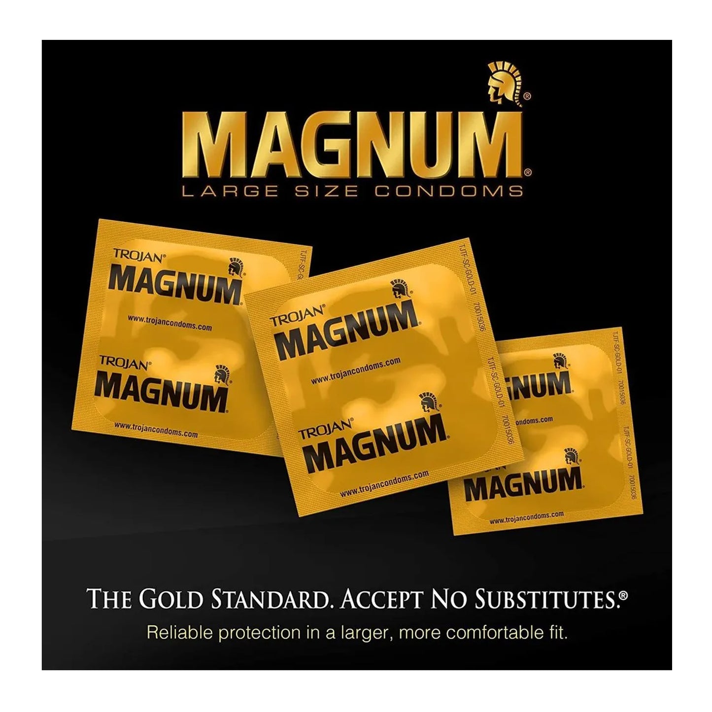 Trojan Magnum Bareskin Large Latex Condoms 3pack