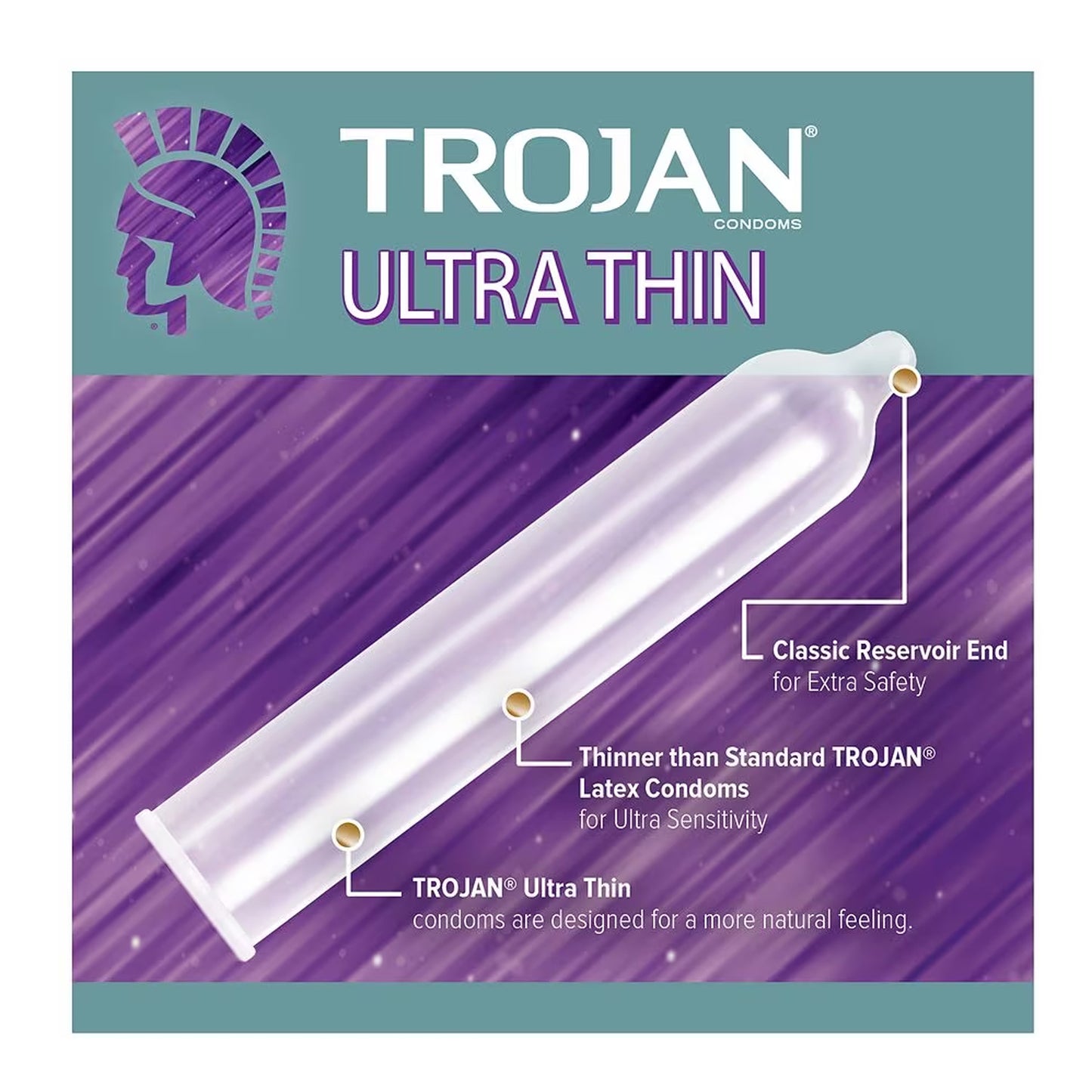 Trojan Ultra Thin Armor Spermicidal Condoms 3pack