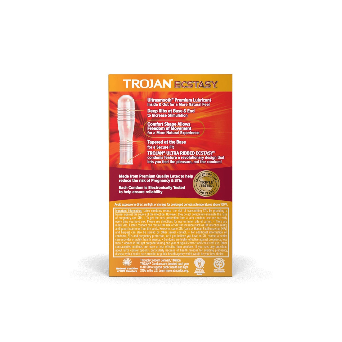 Trojan Ecstasy Ultrasmooth Latex Condoms 10pack