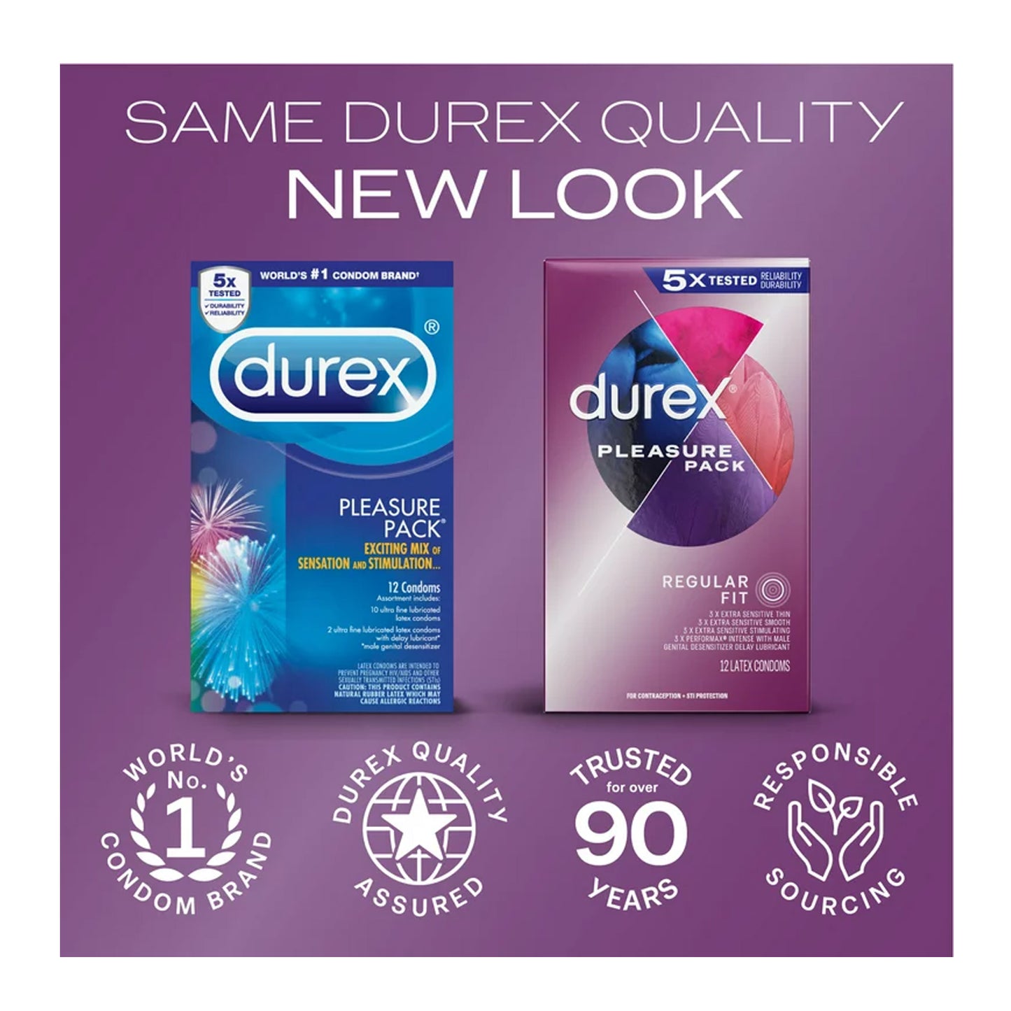 Durex Pleasure Pack Latex Condoms 12pack