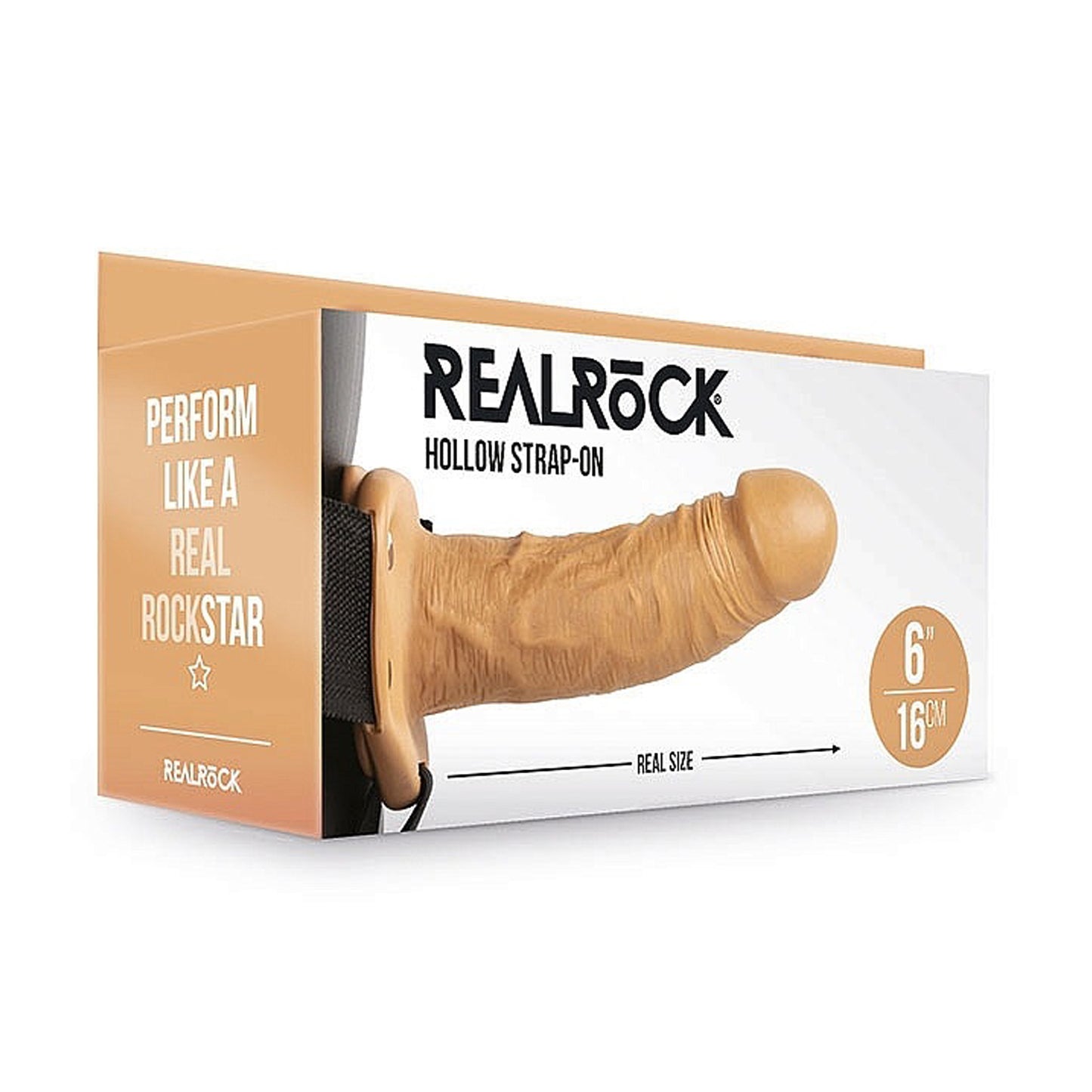 Realrock Hollow Strap-On without Balls - 6'' / 15,5cm