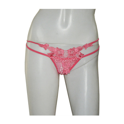 2 Strings Floral Lace Thong