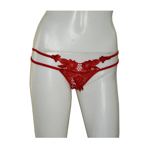 2 Strings Floral Lace Thong