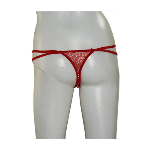 2 Strings Floral Lace Thong