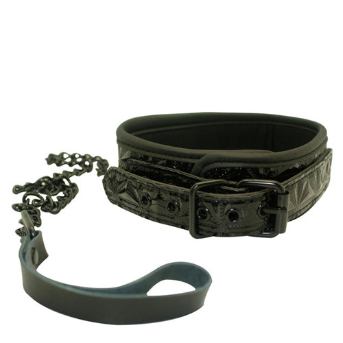 Luxury Fetish Collar with Leash