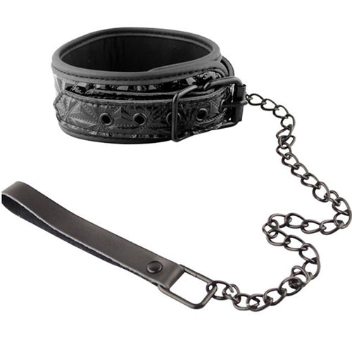 Luxury Fetish Collar with Leash