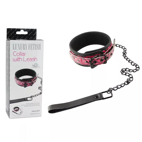 Luxury Fetish Collar with Leash