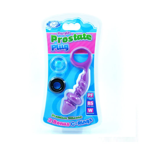 Purple Prostate Plug with C-Rings