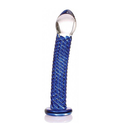 Twisted Texture Glass Dildo