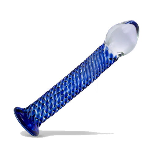 Twisted Texture Glass Dildo