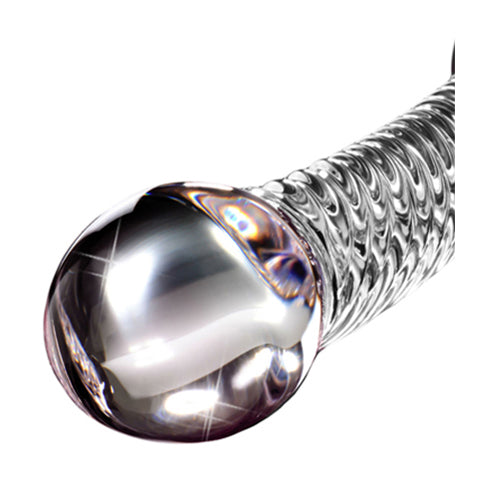 Twisted Texture Glass Dildo