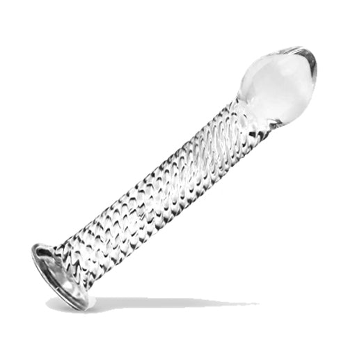 Twisted Texture Glass Dildo