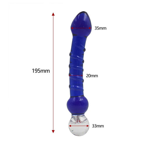 Pretty Blue Glass Dildo