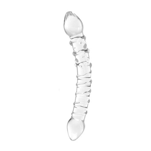 Swirls & Dots Dual Ends Glass Dildo