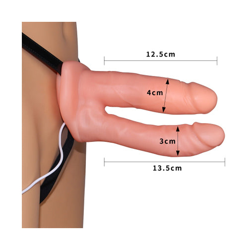 Vibrating Unisex Hollow Strap On