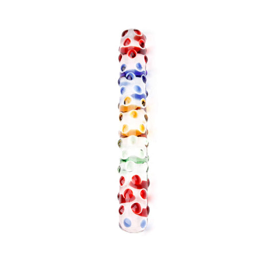 Rainbow Mega Nubby Glass Wand