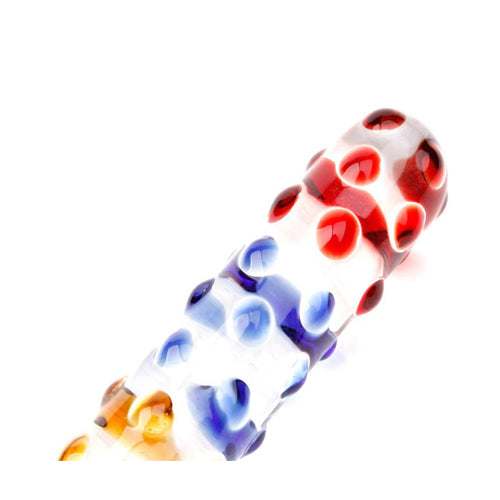 Rainbow Mega Nubby Glass Wand