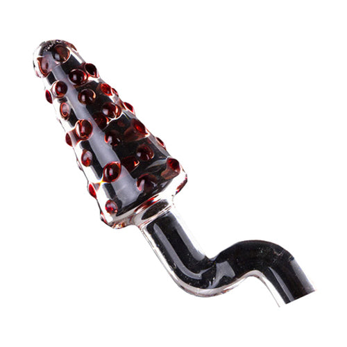Glass Anal Plug with Crank Handle