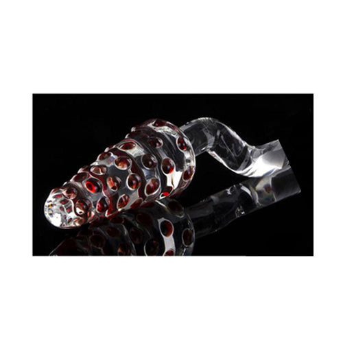 Glass Anal Plug with Crank Handle