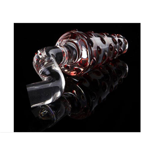 Glass Anal Plug with Crank Handle