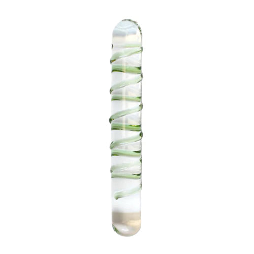 Green Swirl Glass Wand