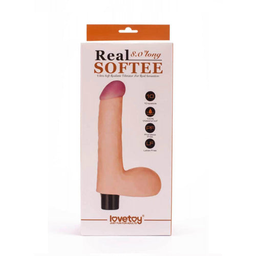 Lovetoy Real Feel Softee 8-inch with Balls vibe