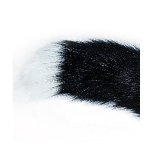 Black and White Fox Tail Butt Plug