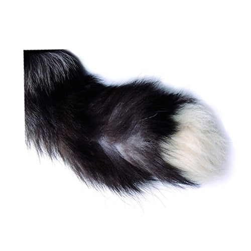 Black and White Fox Tail Butt Plug