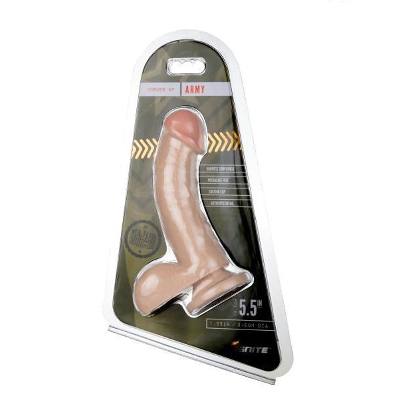 Major Dick Army Curved Up Dildo