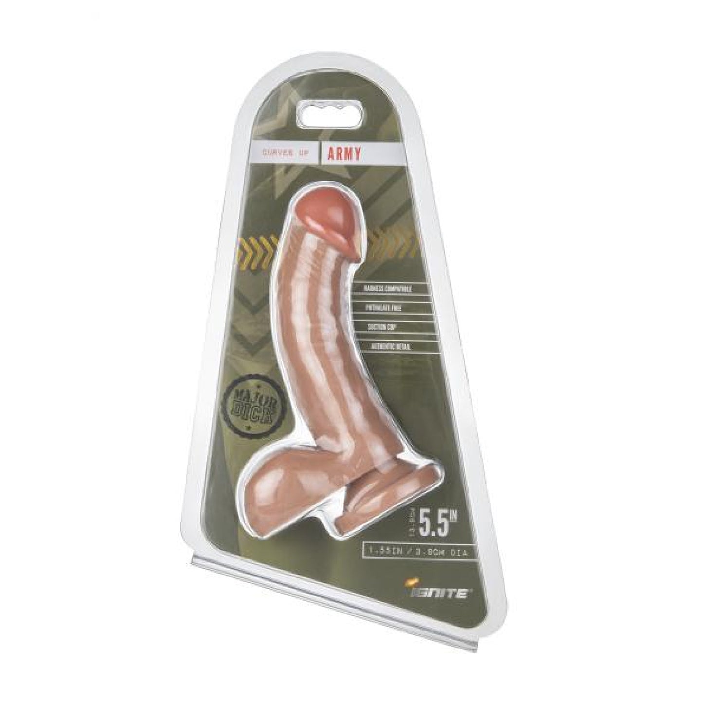 Major Dick Army Curved Up Dildo