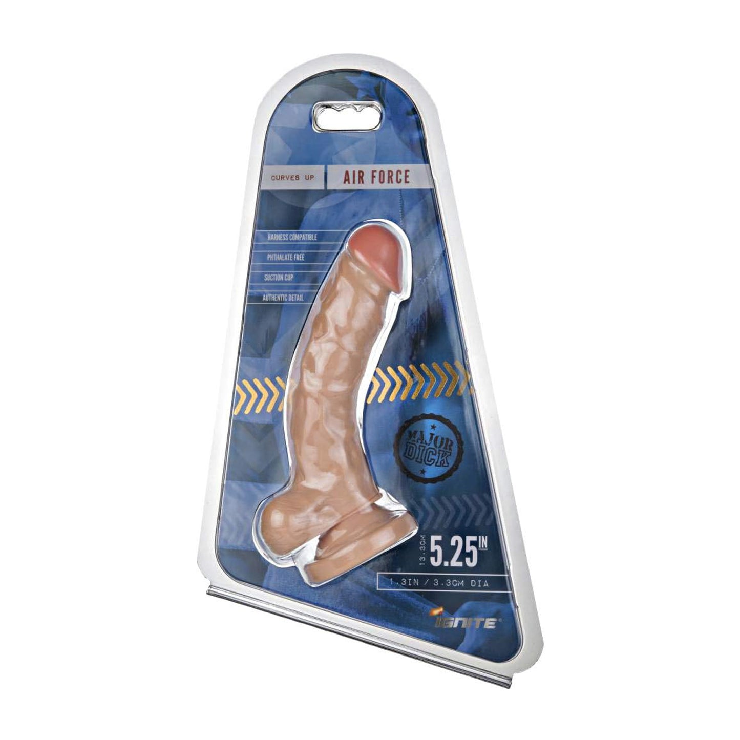 Major Dick Air Force Curved Up Dildo