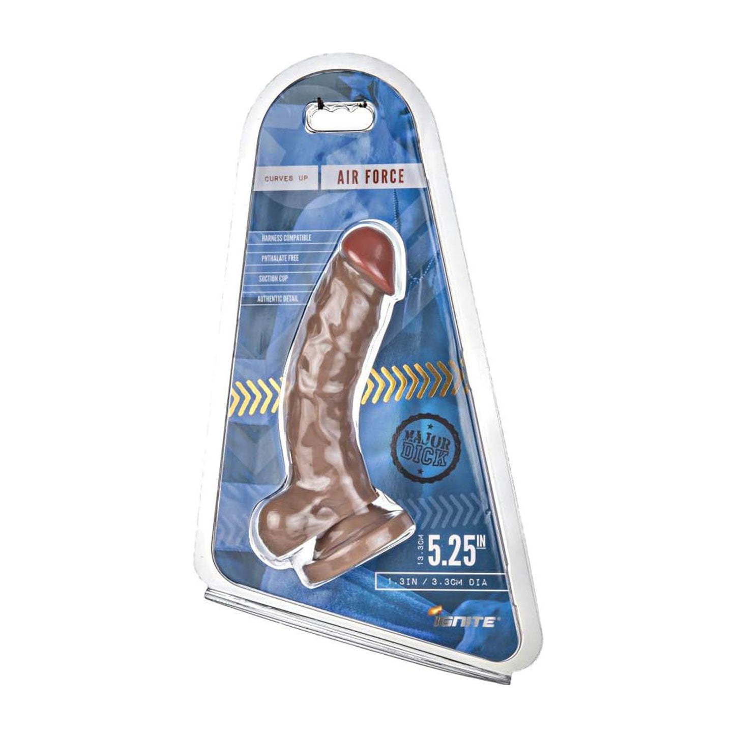 Major Dick Air Force Curved Up Dildo