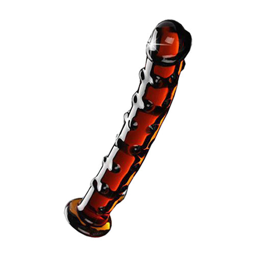 Textured Glass Crystal Anal Dildo