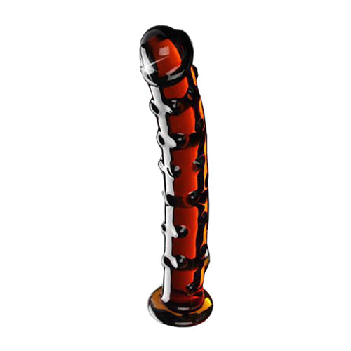 Textured Glass Crystal Anal Dildo