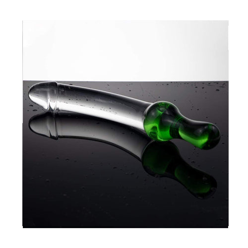 Smooth Glass Crystal Eggplant Dildo