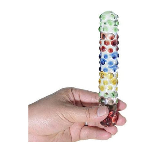 Pleasure Dots Glass Dildo