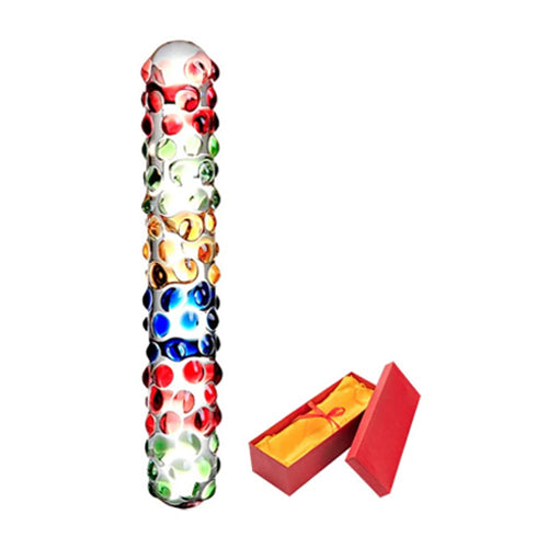 Pleasure Dots Glass Dildo