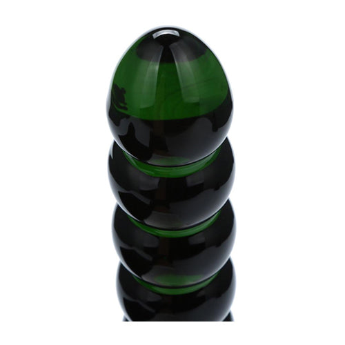 Green Beaded Glass Dildo