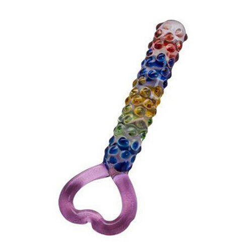 Heart-Shaped Designed Glass Dildo