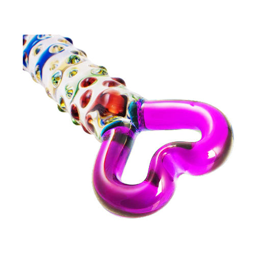 Heart-Shaped Designed Glass Dildo