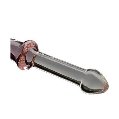 Pleasure Pink Glass Dildo