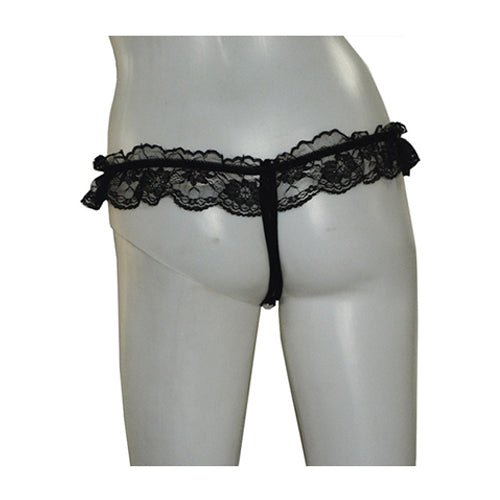 Ruffled Crotchless Panty