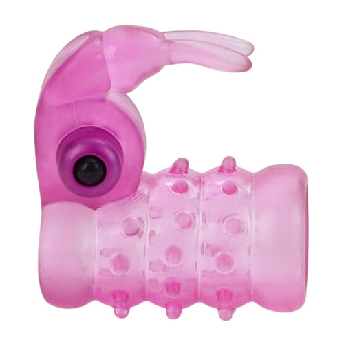 Basic Essentials Stretchy Vibrating Bunny Enhancer