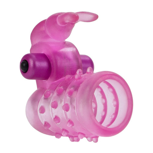 Basic Essentials Stretchy Vibrating Bunny Enhancer
