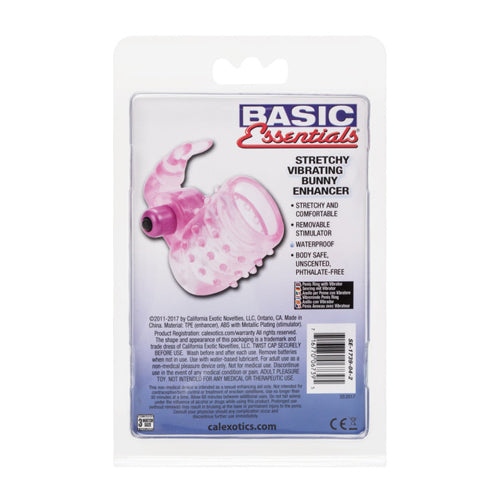 Basic Essentials Stretchy Vibrating Bunny Enhancer