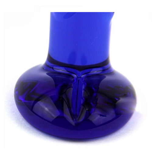 Blue Realistic Glass Dildo