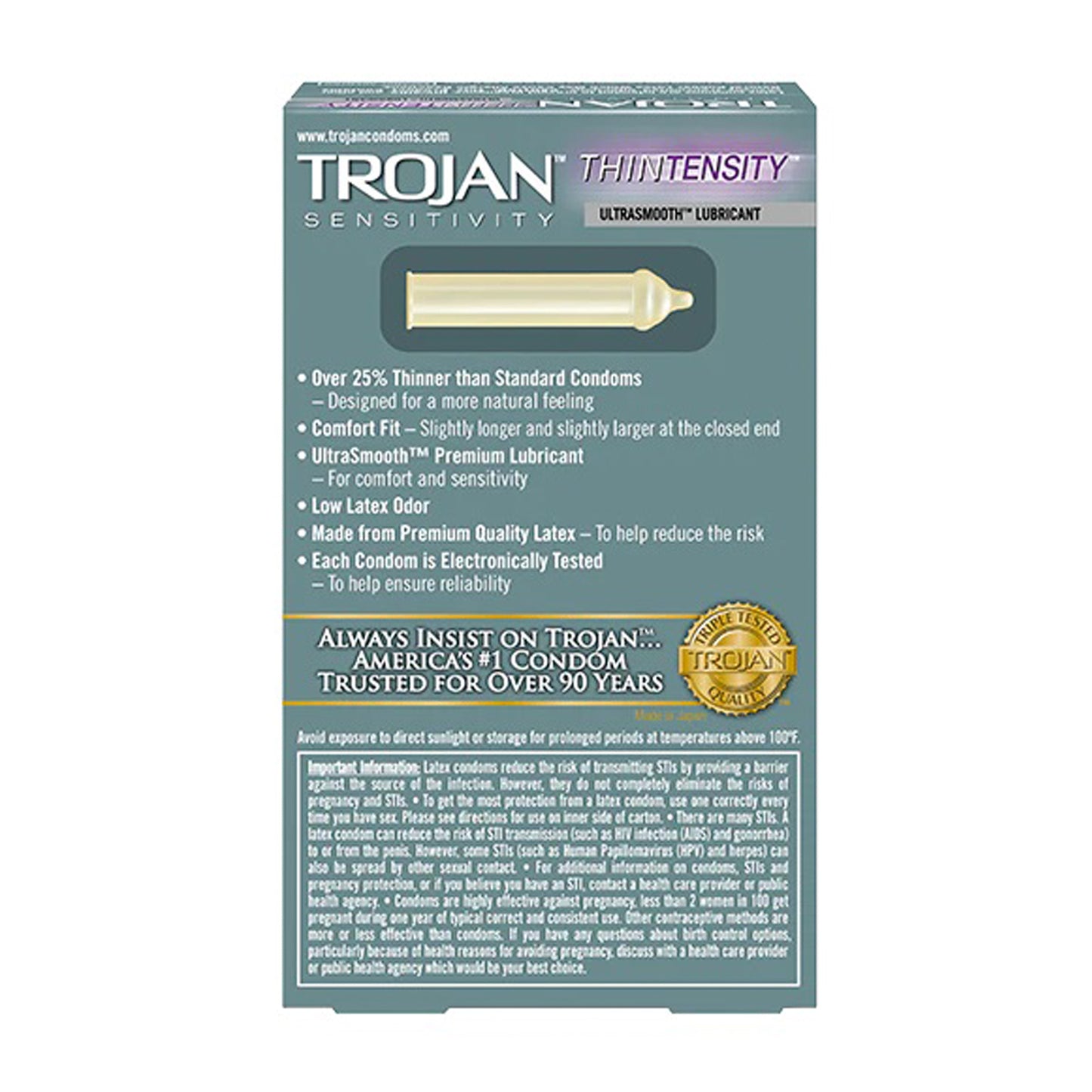 Trojan Thintensity Ultrasmooth Latex Condoms